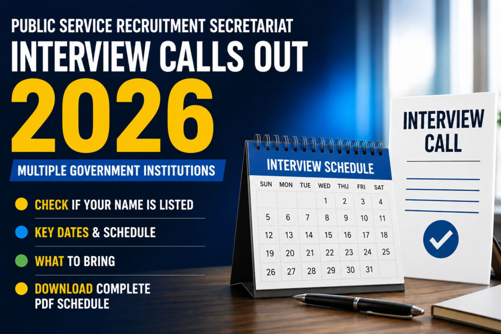 PSRS interview calls 2026 Tanzania government jobs