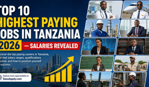 Top 10 highest paying jobs in Tanzania in 2026 including doctors, pilots, engineers, bankers, and IT professionals