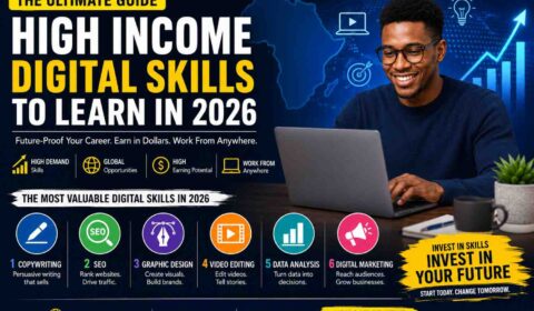 8 High Income Digital Skills Every African Must Learn in 2026 — Start Earning in Dollars Today
