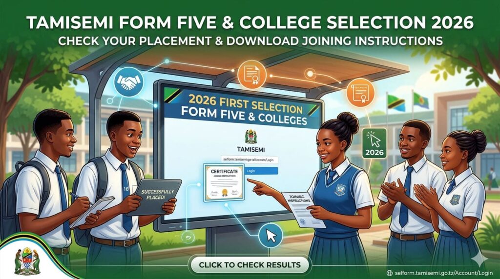 TAMISEMI Form Five Selection 2026: How to Check Results & Download Joining Instructions